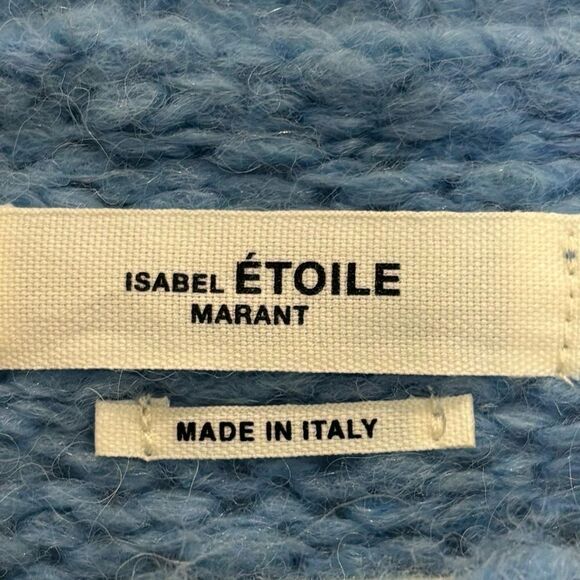 ISABEL MARANT ÉTOILE Brushed Alpaca pointelle-knit sweater in sky blue - Picture 9 of 11